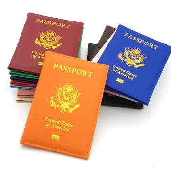 Reisi PU Nahast Pass Kate Isikustatud Naiste Roosa USA Passi Omanik Ameerika Hõlmab passi Tüdrukud kott Pass