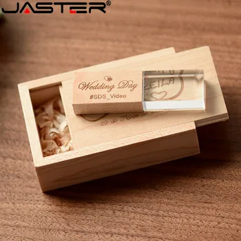 JASTER Pendrive USB 2.0-Memory-Stick Usb-Flash-Drive-High-Speed 8GB 64GB 128GB puidust Crystal Väline Ladustamine Peugeot U-Disk