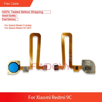 Asendaja Xiaomi Redmi 9C Fingerprint Sensor Nuppu Home Klahvi, Puudutage ID Flex Kaabel