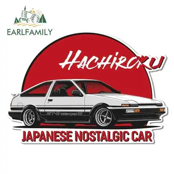 EARLFAMILY 13cm x 9.1 cm Hachiroku Jaapani Nostalgiline Konditsioneer RV Anime Auto Kleebised Isiksuse Windows Sülearvuti Decal