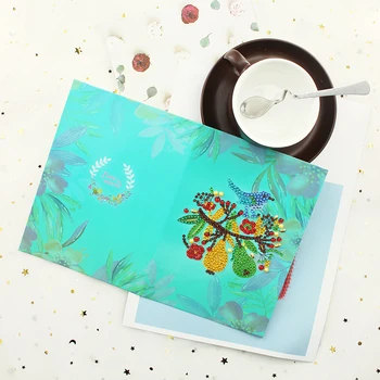 6TK jõulukaardid 5D DIY Diamond Maali Ristküliku, Ruudu Tikandid Mosaiik Art Komplektid Jõuluvana Tervitus Postkaardid