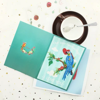 6TK jõulukaardid 5D DIY Diamond Maali Ristküliku, Ruudu Tikandid Mosaiik Art Komplektid Jõuluvana Tervitus Postkaardid
