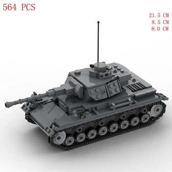 Kuum sõjalise WW2 Saksamaa Armee Panzerkampfwagen IV tüüp F Tank sõidukite Blitz sõja relvad ehitusplokid mudel tellised mänguasjad kingitus