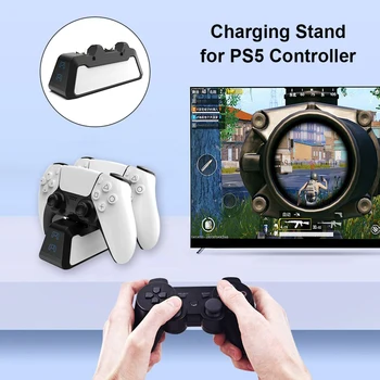 Laadimine Seista Sony PS5 Playstation Play Station PS 5 Dualsense Töötleja Dokk Kontrolli Laadija Toetada Tarvikute Hoidik