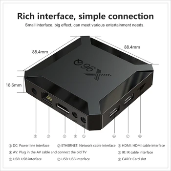 2020 Tv Box Android 10 X96Q 4K HDMI-ühilduvate 2.4 G Wifi Allwinner H313 Quad Core Smart Tv Box Media speler 16Gb X96 Smart-Tv