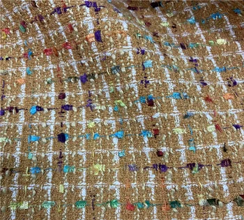 Tasuta laeva nõel-augustatud tweed riie värvikas weaved hind 1 meter
