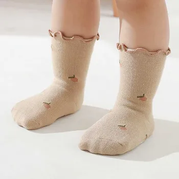 Väikelastel Tüdrukud Satsiline Sokid Kids Puuvillased Sokid Hingav Lille Baby Sokid Anti Slip Imiku Korrus Sokk Kids Lühikesed Sokid 0-5Years