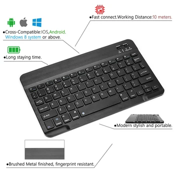 SAMTIAN Mini Klaviatuur, Juhtmeta Bluetooth-Klaviatuur Toetust Android, ios, Windows System For ipad Telefon Tablett Kingitus Tablett seista