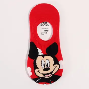 Uus Disney Mickey Mouse Sügisel Lühike Sokk Sussid Cartoon Naine Nähtamatu Sokid Naiste Tüdrukud Libisemiskindlad Sokid Disney Cartoon Sokid