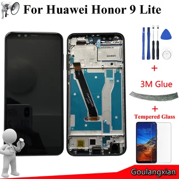 AAA-Kvaliteediga LCD Raami Huawei Honor 9 Lite / Au 9 Noored Edition LCD Ekraan Puutetundlik Digitizer Assamblee Asendada