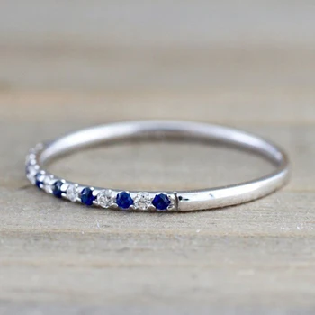 Elegantne Sinine Kristall Rõngad Naiste Luksus Naine Sõrme Sõrmus Ehted, Võluv Daamid, Pulmapidu Ehted
