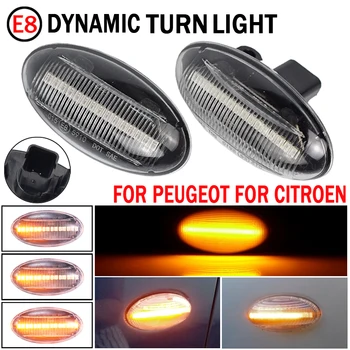 2tk LED suunatuled Külje-gabariidituled Blinker Lamp Peugeot 307 206 107 407 607 Citroen C1 C2 C3 C5 C-Elysee Spacetourer