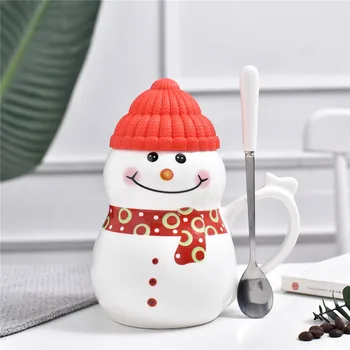 Uue Jõulud Keraamiline Kohvi Kruus 3D Lumememm Loominguline Cartoon Piima Hommikusöök Tass jõulukingiks