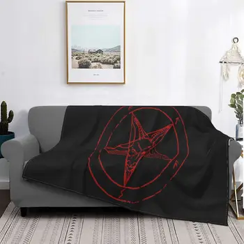 Baphomet Pentagramm Märk Aleister 666 Crowley Tekk Bedspread Voodi Ruuduline Vaip Ja Vaipa