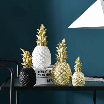 Kaasaegne Stiil Vaik Ananass, Käsitöö, Kodu Kaunistamiseks Ornament Kuldne Puu-Loominguline Elutuba Desktop Decor