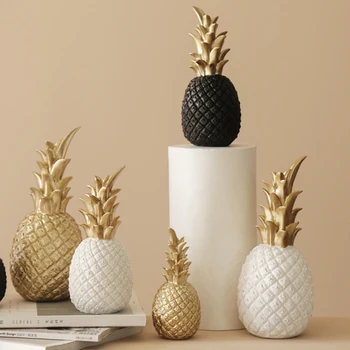 Kaasaegne Stiil Vaik Ananass, Käsitöö, Kodu Kaunistamiseks Ornament Kuldne Puu-Loominguline Elutuba Desktop Decor