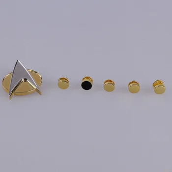 ST Pääsme Star Suveniiride Trek Järgmise Põlvkonna Metallist Pin Badge&Rank Pip/Pis 6tk Komplekt Cosplay Prop