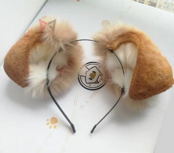 Uus Käsitööna Töö Pruun Koer Kõrvad Fold Stiilis Hairhoop Hairbands Peapael Peakatet Cosplay Kostüüm Tarvikud