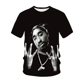 Tupac T-särk Räppar 2pac 3d Print Meeste ja Naiste Mood Graafilised Tshirt Laste Poiss Hip-Hop Tops Teeshirts Homme Punk Camisetas