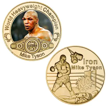Poks King Gold Pinnatud mälestusmünte Maailma Raskekaalu Meister Kollektsiooni Sport Väljakutse, Münt, Medal Kingitus Idee Teda