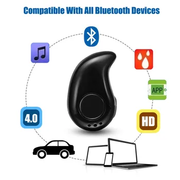 Mini-Juhtmeta Bluetooth-Kõrvaklapp Kõrvas Sport koos Mic-Vabad Peakomplekt Earbuds Kõigile Telefon Samsung Huawei Xiaomi Android