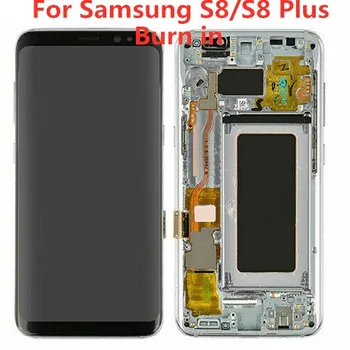 Raskeid põletushaavu Originaal Samsung Galaxy S8 LCD With Frame G950F G950U Puutetundlik S8 Pluss G955F G955U Puutetundlik Assamblee