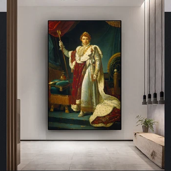 Kuulsa Maali-Portree Keiser Napoleon I Kroonimine Kostüüm-Seina Kunsti Maalid, Plakatid ja Pildid elutuba Decor