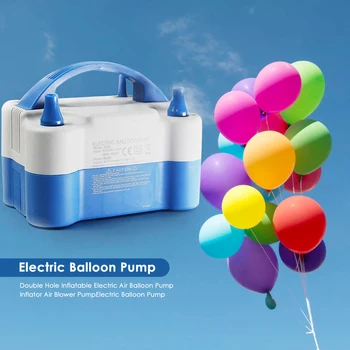 Balloon Air Pump, Electric Dual-Otsik Õhu Puhur Inflator Masin Kaasaskantav EU Pistik Täispuhutav Tool Telkimine Tarvikud