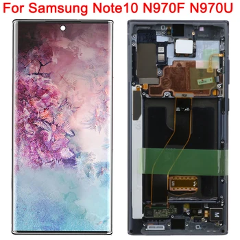 Algne Note10 Ekraaniga Samsung Galaxy Märkus 10 Ekraan Raami SM-N970F/DS N970U N970A LCD Ekraan Puutetundlik Osad