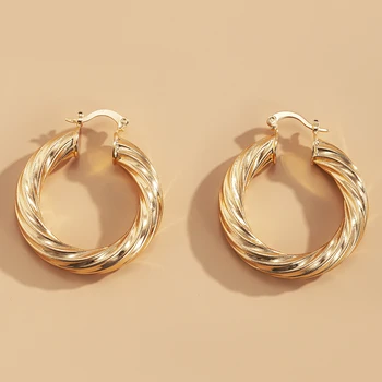 Uus Mood Ring Crystal Hoop Kõrvarõngad Naistele Liialdatud Metallist Suur Ring Ring Kõrvarõngad 2021 boucle lõngaga Oreille Femme Jewerly