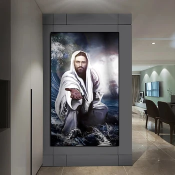 Jeesus Jumala Plakat Heategevus On Kristuse Puhas Armastus Diamond Maali ristpistes Kit 5D Täis Puurida Tikandid Mosaiik Home Decor