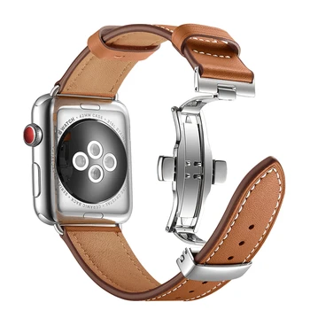 Apple Watch 6 5 4 3 2 1 SE Bänd Liblikas Watch Band Rihma iWach 44mm 40mm 42mm 38mm itaalia Ehtne Nahk Käevõru