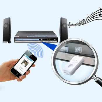 EOENKK USB Bluetooth Audio ReceptionAdapter Bluetooth Pulk Kõlar Emitter Väike Sinine Kork BT470 sobib allUSBspeakers