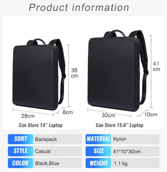 Slim Sülearvuti Seljakott Mehed 15.6 Tolli Ameti Töö Seljakott Äri Kotid Must Ultralight Seljakott Õhuke Back Pack