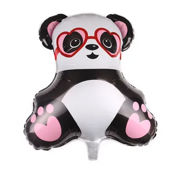 Cartoon Panda Foolium Õhupallid Multikas Loomade ballon Panda Õhupalli Sünnipäeva Teenetemärgi Globos Laps Mänguasja heelium babyshow supplie