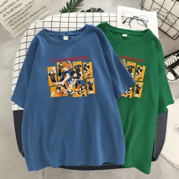 Haikyuu Karasuno keskkooli Anime Prindi Naine Tshirts Mugav Hingav Tops Pehme Tee Riided, Hip-Hop O-Kael Naised Tshirt