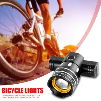 Jalgratta Esi-Light USB Laetav Esitulede Veekindel LED Taillight 3 Režiimi LED Jalgratta Lamp Jalgrattasõit Taskulamp Taga Taillight