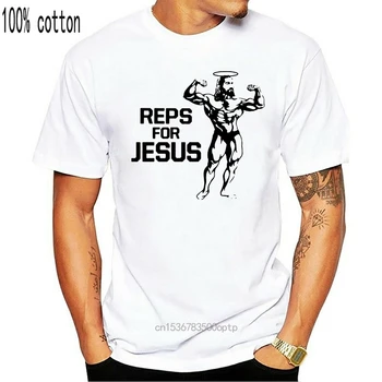 2019 Vabaaja Lühikesed Varrukad Tshirt Uudsus Reps Jeesus Meeste T-Särk Keha Hoone Christian Messia Religioon Lihaste Tee särgid