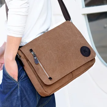 Men's Crossbody Canvas Messenger Bags Leisure Shoulder Casual Travel Package Male Cross Body Bags 2020 New Fashion Man Bag
