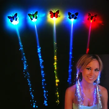 LED Vilkumine Juuksed Punutud Luminestsentsed Isehelenduvad klambri külge Novetly Juuksed Ornament Tüdrukud Led Mänguasjad Uue Aasta Pidu Jõulud Kingitus