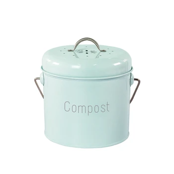 Komposti Bin 3L - Kvaliteetne Köök Komposti Bin - Köök Kompostri Toidu Jäätmed - Söe Filter,heleroheline