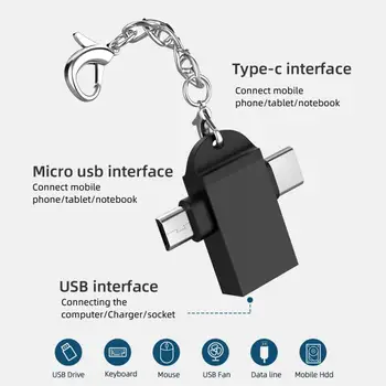 2 In 1 Usb 3.0 Otg Adapter Kabel Tüüp-C Micro-Usb-Naar Usb 3.0 Interface Converter Voor Android nutitelefon, Mobiel