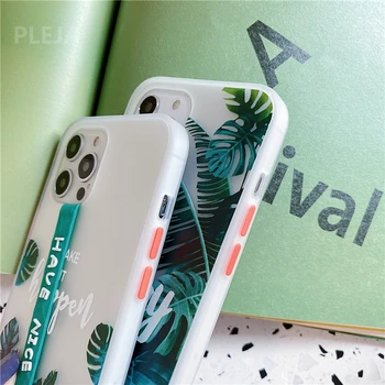 Troopilised Paljususeni Palm Tree leaf Telefon Case For iPhone 12 11 Pro Max SE 2020 7 8 plus X-XR, XS Max Katte Armas Moe DIY Käepael