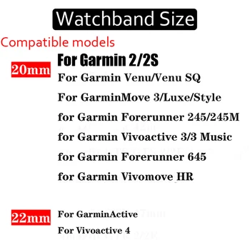 Rihma vivoactive 3 4 ansamblid replacment Watchband Nailon Sport Aasa Käevõrud Eest Garmin Forerunner 245/645 Venu wristbands