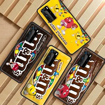 M&M ' s Šokolaadi Nutella Pudeli Puhul Huawei P Smart Z P30 P20 P40 Lite E Mate 20 10 40 Pro Plus Sac Must Kest TPÜ Coque Sac