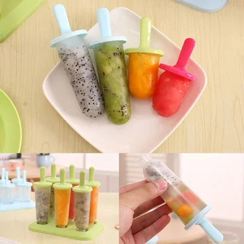 6 Rakkude Ümar Kuju Suvel Jäätise Maker Söögi Lolly Hallituse Diy Jäätise Maker Popsicle Hallitusseened Köök Tööriistad