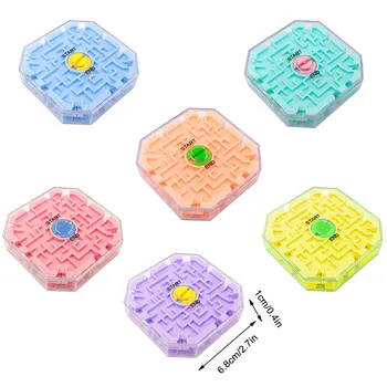 3d Sokkelosta Magic Cube Läbipaistev Ten-kahepoolne Puzzle Speed Cube Jooksva Pall Mängu Cubos Maze Mänguasjad Lastele Kingitus Hariduslik Mänguasi