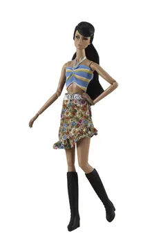 Fashion Lilla Talve Riided Komplekt Barbie Nukk Varustus Mantel, Vest Seelik Püksid 1/6 BJD Nukud, Aksessuaarid Lapsed DIY Nukumaja Mänguasi