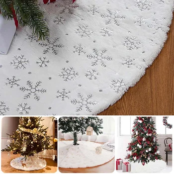 2021 Jõulupuu Seelik -, Plüüš-Faux Karusnaha Xmas Tree Vaip Merry Christmas Tree Kaunistused Ornament Uus Aasta Navidad Home Decor