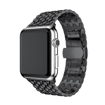 2021 Luksuslik Metall Teras Lohe muster Bänd Apple Watch 6 5 4 3 2 1 Rihmad iwatch SE Wristbands 38mm 42mm 40mm 44mm